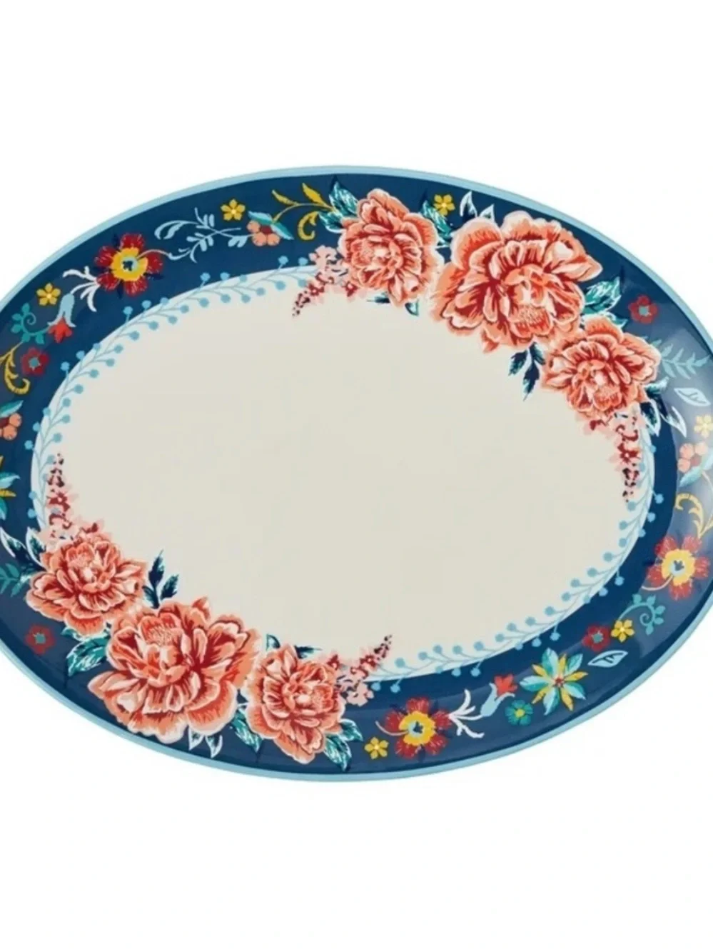 The Pioneer Woman Keepsake Floral large Stoneware Serving Platter.